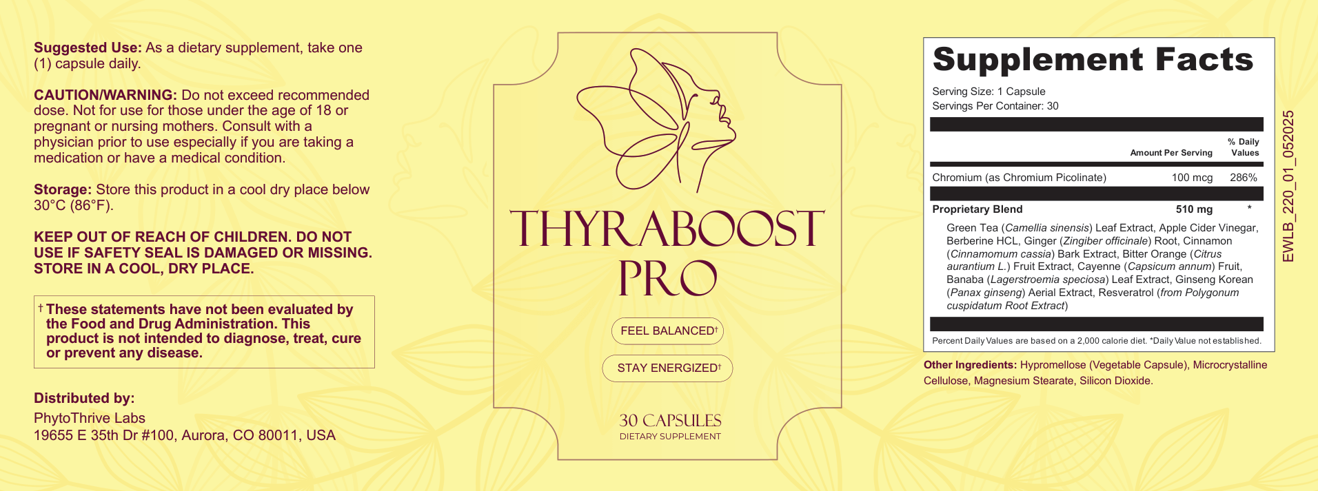 Thyraboost Pro Label